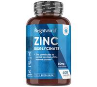 Zinc Tablets 50mg | 400 Tablets | 6+ Months Supply | Zinc Supplements for Men & Women - 2-a-Day | Travel-Friendly | No Artificial Flavours Added | Non-GMO, Vegan & Magnesium Stearate-Free