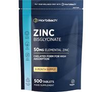 Zinc Tablets 50mg | 8+ Months Supply | High Absorption | Immunity, Bone, Hair, Skin & Nails Support Supplement | 500 Vegan Tablets | by Horbaach