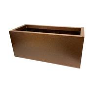 Zinc Trough Planter Bronze/Black Aluzinc for Anti-Corrosion for Outdoor & Indoor Gardening, Black Bronze - 100x40x40cm