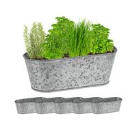 Zinc tub metal flower pot decorative tubs 3 litres lightweight zinc planter