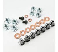 ZINC TWO 2 STROKE TOP END MOTORCYCLE ENGINE CYLINDER HEAD ACORN CAP FLANGE NUTS BOLT KIT HONDA CR KAWASAKI KX YAMAHA YZ SUZUKI RM TRX250R ATC250R LT250R LT500R 85 125 250