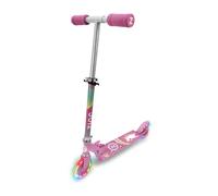 Zinc Two Wheeled Explorer Kids Scooter for Ages 3+ - Folding 2-Wheel Kick Scooter with Light Up Wheels, Lightweight, Height Adjustable, Anti-Slip Footplate, Rear Footbrake, Unicorn