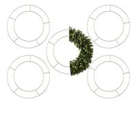 Zinca 10 Inch Wreath Rings 5 Pack | Durable Metal Wire Wreath Frame & Wreath Base for Wreath Making Supplies, DIY Crafts, Floral Arrangements & Front Door Decorations for Christmas & All Seasons