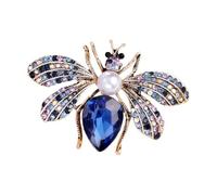Zincs Alloy Construction Lapel Pin Lightweight Comfortable Bees Brooch with Full Diamonds Jewelry for Everyday Wear Rhinestones Brooch
