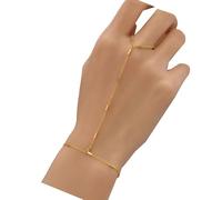 Zincs Alloy Hand Chain With Adjustable Length Gold Plated Stackable Jewelry Comfortable Daily Wear Wristchain Trendy Gold Bracelets For Women