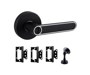 Zincs Alloys Entry Door Luminously Levers with Stoppers and Hinges Handles Privacies Levers Easy to Use Heavy Duty Handle