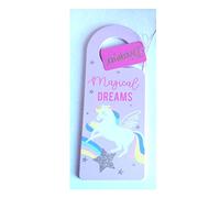 Zincsquare Magical Unicorn Door Hanger Bedroom Accessory for Childs Room or Nursery New Baby Girl Boy Toddler My First Birthday Christmas Christening New Baby Gift Present