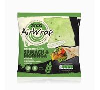 Zinda Spinach & Moringa Tortilla Natural Airwrap 6x70g Wraps, Just 7 Ingredients, No Preservatives, No Palm Oil, No Trans Fats, Low Carb, High Fibre, High Protein, Vegan, Real Spinach and Moringa.