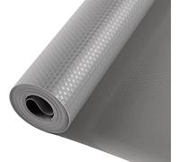 Zindoo Drawer Liners Kitchen 3 Rolls Fridge Liners Mats Cabinet Shelf Liner Non Slip Cupboard Liner Waterproof Washable Draw Liners for Kitchen Cupboards Wardrobe Bedroom Office(Grey-44.5x150cm)