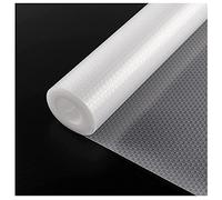 Zindoo Fridge Liners, Kitchen Cupboard Shelf Drawer Liner, Non Slip Waterproof Washable Draw Mat for Kitchen Cabinet Wardrobe Bedroom Office (Clear, 44.5x150cm)