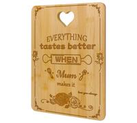 Zindoo Mum Birthday Gifts from Daughter Son, Creative Bamboo Chopping Board | Heart Handle Engraved Birthday Gifts for Mum, Kitchen Presents for Mummy Wife Women on Her Birthday Christmas Mothers Day