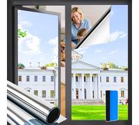 Zindoo One Way Window Film Privacy for Glass With Tools, Silver, 90x120cm