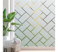 Zindoo Privacy Window Film Frosted Static Cling Glass Window Film Anti-UV Non-Adhesive Opaque Decorative Window Covering Sticker for Bathroom Kitchen Bedroom Office 44.5 x 200 cm