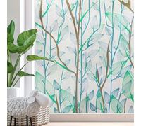 Zindoo Window Film Privacy Film for Glass, Plants Pattern, 44.5x200cm