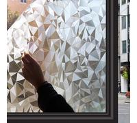 Zindoo Window Film Privacy for Glass Windows, Frosted Window Film with Pattern, Anti-UV Static Cling without Glue Decorative Window Stickers for Home Bathroom Bedroom Office, 60 x 200cm