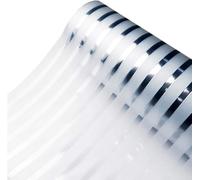 Zindoo Window Film Privacy Frosted Stripe Patterns Window Frosting Film No Glue Static Cling UV Protection Self Adhesive for Home Office, 105x400cm