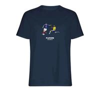 Zinedine Zidane & Roberto Carlos Icon Men's Navy T-Shirt - Navy / XL