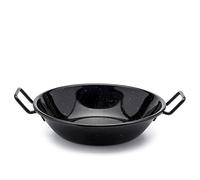 Zinel 4501 Pan Kadai/Wok with Handles, Enamel, Black/White Dots, 20cm