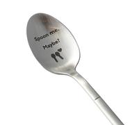 ZINELLO DESIGN - 18/10 stainless steel coffee & dessert spoon engraved "Spoon Me, Maybe" | Original couple gift, Valentine's Day gift idea, breakfast, dishwasher safe