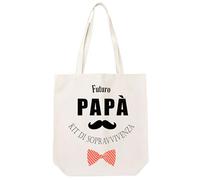 Zinello Design Tote Bag Future Dad Gift Baby Shower - 100% Cotton Bag Survival Kit - Personalised Dad Gift Original Man