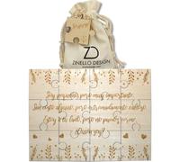 Zinello Design - Wooden Pregnancy Announcement Puzzle for Your Loved Ones | Original and Personalized Gift Idea for Future Dad, Grandma, Grandpa, Godmother, Godfather | Unusual Ad
