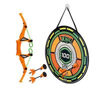 Zing Air Storm Bullz Eye Bow, Includes 1 Bow, 3 Velcro-Tipped Arrows and 1 Target, Safely Shoots Arrows Over 35ft, Short Range Indoor or Outdoor Active Play, Great Bow and Arrow Toy (Colors May Vary)