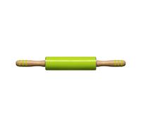 Zing Green Silicone Rolling Pin Wooden Handle Cooking Baking Tool For Kitchen