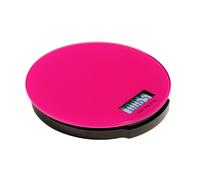 Zing Hot Pink Glass Top Kitchen Scale 2kg Cooking Home Baking Round Design Styli