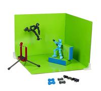 Zing Klikbot Zanimation Studio - Includes 2 Klikbots, Phone Stand/Holder and 2 Sided Backdrop Screen, for Ages 6 and Up