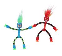 Zing RopeBot Suction Toy - Action Figure with Suction Hands & Feet | Engaging Sensory Play & Window Climber | Quiet Travel Toy for Car & Plane | Interactive Toy for Kids 4-8 (Blue + Red)