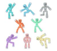 Zing Stikbot 8 Pack - Pastel Special : Collectable Figures, Create Stop Motion Animation, for Ages 4 and Up
