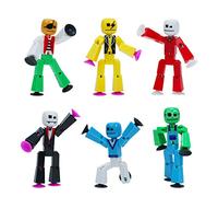 Zing Stikbot Avatar Series 1, Set of 6 UV Print Stikbot Collectable Action Figures, Create Stop Motion Animation, Great for Kids Ages 4 and Up