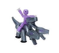 Zing StikBot & Mega Monster Stop-Motion Animation Pack - Exclusive Figure, Creative Toy for Kids Age 4+ (Silver + Lavender Purple)
