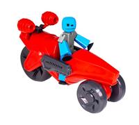 Zing Stikbot Megabots - Stikbot Poseable Collectible Stop Motion Action Figures and Mega Vehicles (Turbo Cycle (Red))