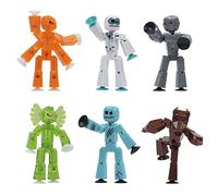 Zing Stikbot Monster Werewolf & Cyborg Pack, Set of 6 Stikbot Collectable Monster Action Figures, Stop Motion Animation, Great for Kids Ages 4 and Up