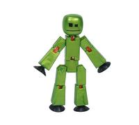 Zing StikBot Single Pack - Includes 1 StikBot - Collectible Action Figures and Accessories, Stop Motion Animation, Ages 4 and Up (Metal Olive)