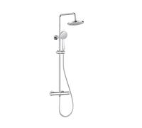 Zing2 Adjustable Thermostatic Rigid Riser Diverter Bar Shower Chrome