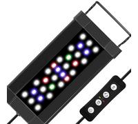 Zingbabu Fish Tank Light 8W Full Spectrum USB Aquarium Light with Timer, Adjustable Extendable Bracket for 30-45CM Aquarium