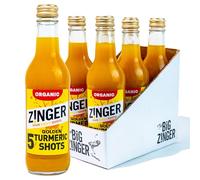 Big Zinger Turmeric 6x330ml - 30 shots - Plant based shots with golden turmeric juice - Natural kick - No added sugar
