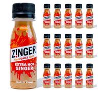 Zinger Extra Hot Ginger Shots, Organic and No Added Sugar - 15 x 70ml