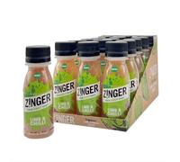 Zinger Organic Lime and Chilli shot. A sharp and tangy pick me up. Natural kick in a pocket-sized format suitable for vegans (15 x 70ml)