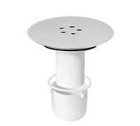 zingking Shower Drain Cover Replacement, Chrome Shower Trap Cover, Removable Top Fitting Cap Parts, 90mm/115mm Shower Plughole Cover, Fast Flow Shower Tray Waste (White)