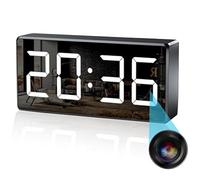 Zingle 4K Spy Camera WiFi Hidden Camera Clock 170 Wide Angle Wireless Home Office Security Indoor Secret Camera Nanny Spy Cam Surveillance Camera App Control Night Vision Motion Detection (Black)