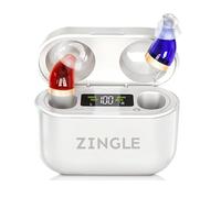 Zingle Rechargeable Audio Amplifier - Personal Voice Amplifier with Microphone for Enhanced Sound Clarity - Invisible Design with HD Power Display, Noise Reduction & 30hr Battery Life