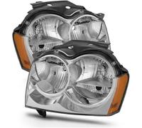 Zingori Car headlight assembly Car Headlight for Jeep for grand for cherokee 2005-2007 Headlamp Without Lamp Left Right Head Light