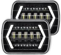 Zingori Car headlight assembly Car Headlight LED Headlights 6000K Day Running Light Turn Lamp for Jeep for wrangler YJ for cherokee for xj