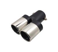 Zingori Car Tailpipe Stainless Steel 63mm Car Rear Muffler for Twin Tail Pipes Double Exhaust Tips Throat Universal for Suzuki for Swift(1)