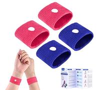 Zingso Anti Travel Sickness Bands Wristbands, 2 Pairs Motion Sickness Bands for Kids & Adults Natural Acupressure Nausea Relief Wristbands for Car Sea Flying Trip and Pregnancy Morning Sickness
