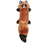 ZippyPaws Zingy 3-Squeaker No Stuffing Plush Dog Toy, Raccoon (3 Pack)