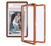 ZINHO Graded Card Case Magnetic Aluminum Alloy Slab Protector Display Case Fits 35PT PSA/CGC/CSG Cards, UV Protection (Orange)